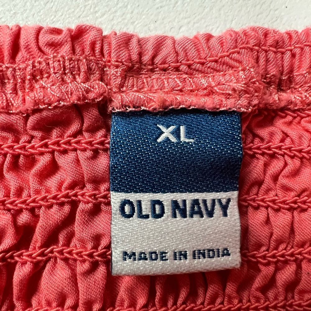 Old Navy Fully Smocked Tank Ginger Rose Pink Womens XL - Picture 3 of 7